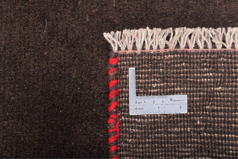 Handknuten Persisk Ullmatta 115x185 cm Gabbeh Shiraz - Mörkbrun - Orientaliska mattor - Persisk matta