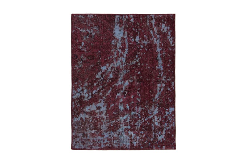 Handknuten Persisk Matta 98x130 cm Vintage - Röd/Blå - Orientaliska mattor - Persisk matta