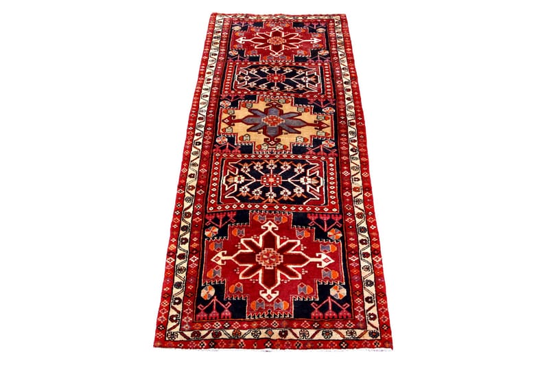 Handknuten Persisk Matta 111x302 cm - Röd/Mörkblå - Orientaliska mattor - Persisk matta