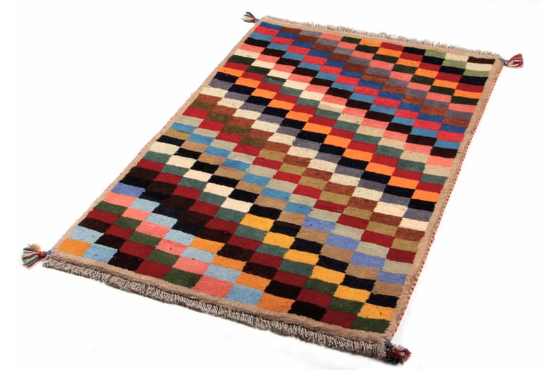 Handknuten Persisk Matta  79x129 cm Gabbeh Shiraz - Flerfärgad - Orientaliska mattor - Persisk matta