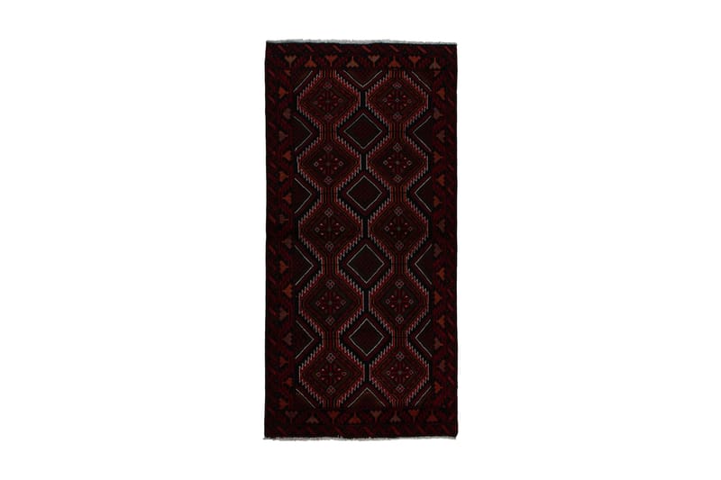Handknuten Persisk Matta Våg 97x207 cm Kelim - Röd/Svart - Orientaliska mattor - Persisk matta