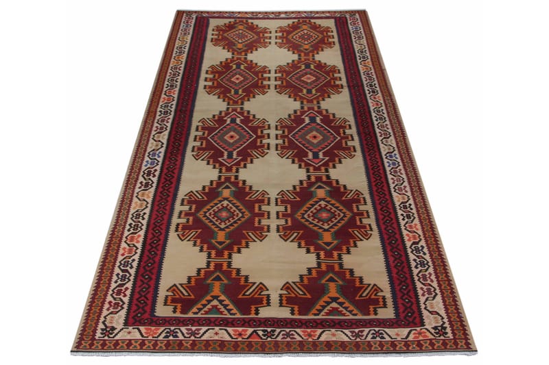Handknuten Persisk Matta Varni 194x379 cm Kelim - Röd/Beige - Orientaliska mattor - Persisk matta