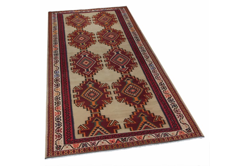 Handknuten Persisk Matta Varni 194x379 cm Kelim - Röd/Beige - Orientaliska mattor - Persisk matta