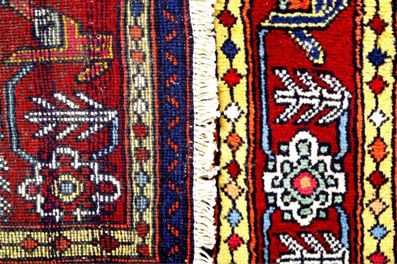 Handknuten Persisk Matta 144x299 cm - Röd/Mörkblå - Orientaliska mattor - Persisk matta