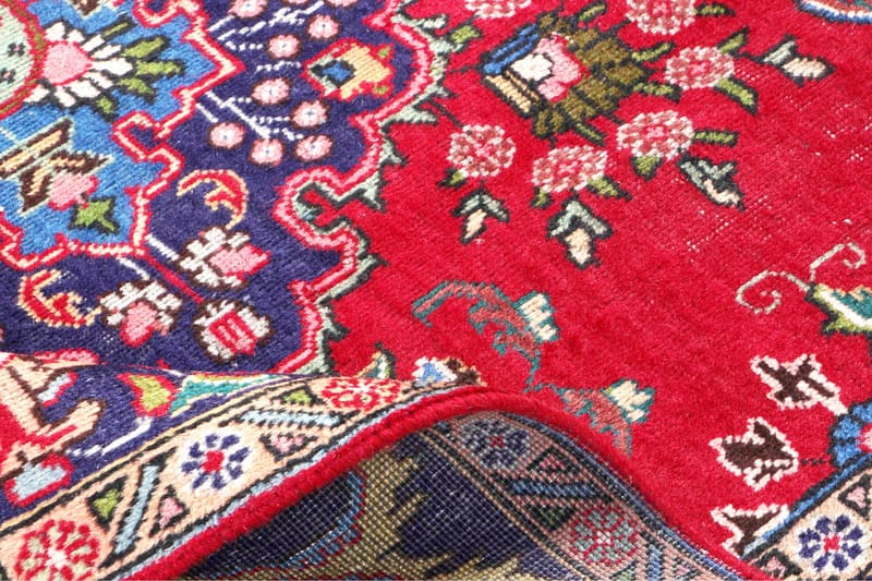 Handknuten Persisk Patchworkmatta 194x300 cm Kelim - Röd/Mörkblå - Orientaliska mattor - Persisk matta