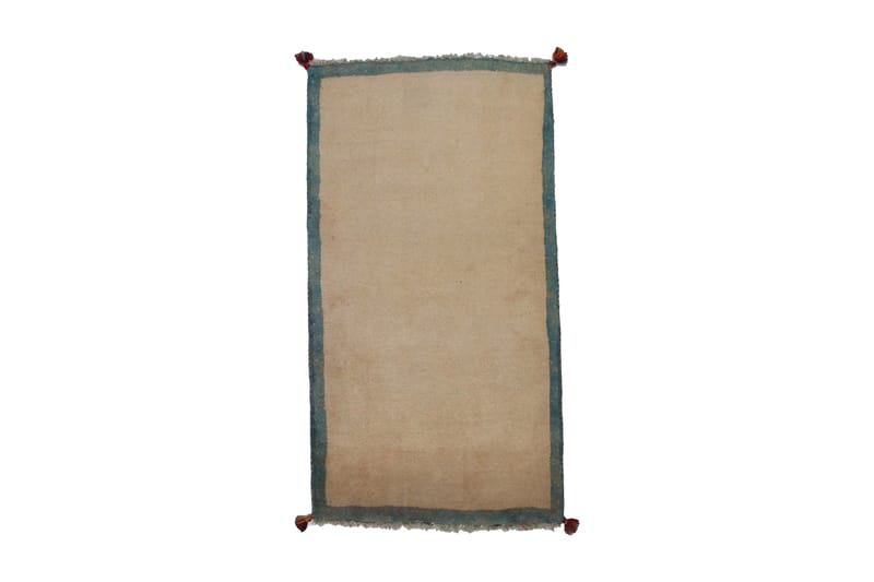 Handknuten Persisk Matta 75x143 cm Gabbeh Shiraz - Beige/Blå - Orientaliska mattor - Persisk matta