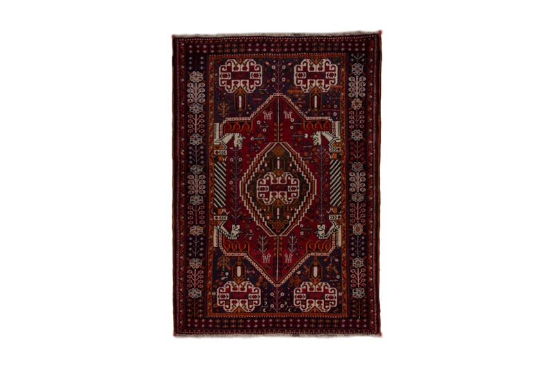 Handknuten Persisk Matta 109x160 cm - Röd/Svart - Orientaliska mattor - Persisk matta
