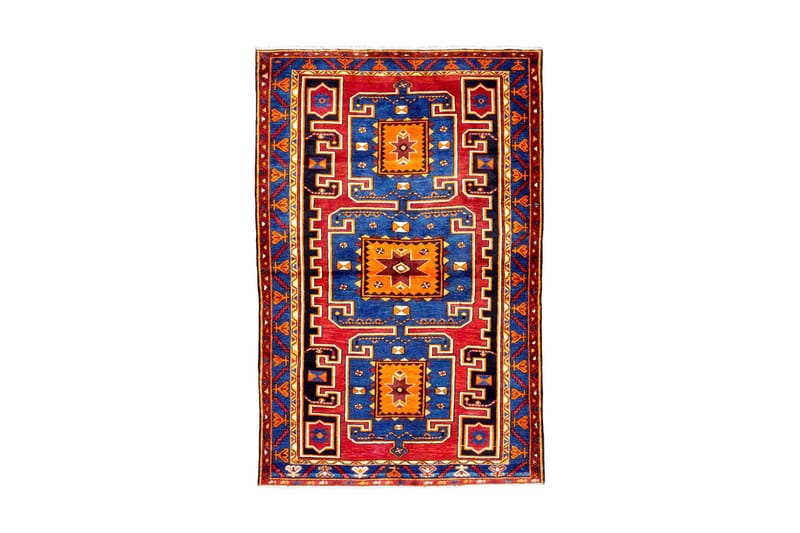 Handknuten Persisk Matta Varni 138x214 cm Kelim - Brun/Blå - Orientaliska mattor - Persisk matta