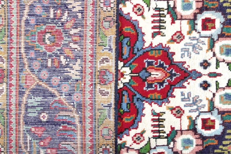 Handknuten Persisk Patinamatta 190x303 cm - Röd/Mörkblå - Orientaliska mattor - Persisk matta