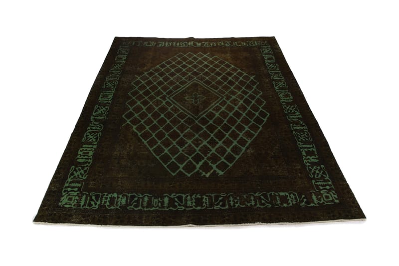 Handknuten Persisk Ullmatta 284x382 cm Vintage - Brun/Grön - Orientaliska mattor - Persisk matta