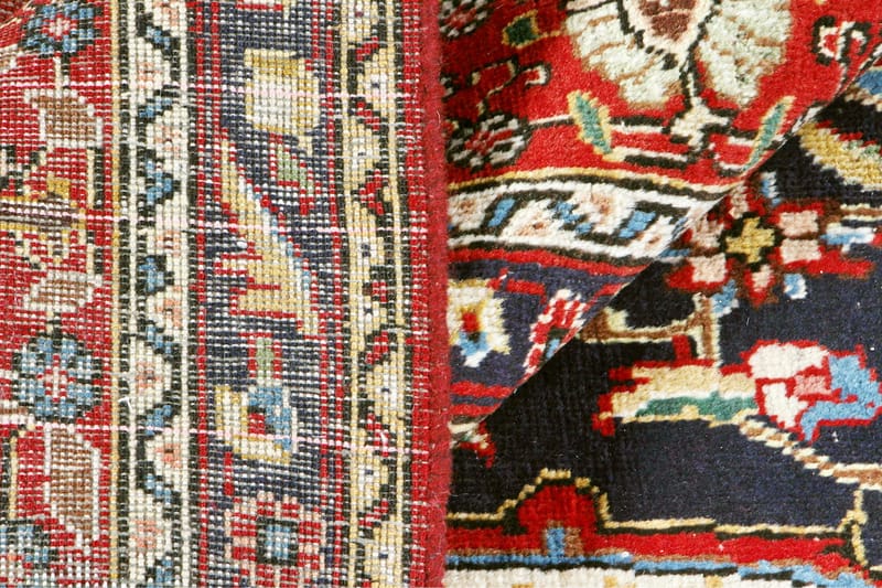 Handknuten Persisk Patinamatta 245x335 cm - Röd/Mörkblå - Orientaliska mattor - Persisk matta