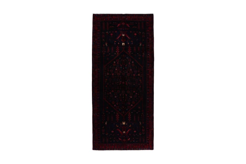 Handknuten Persisk Matta 152x350 cm - Svart/Röd - Orientaliska mattor - Persisk matta