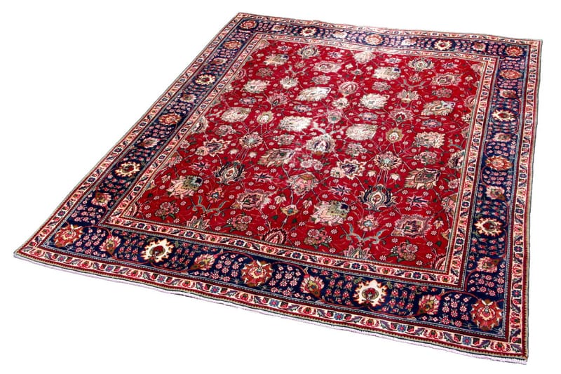 Handknuten Persisk Patchworkmatta 243x294 cm Kelim - Röd/Mörkblå - Orientaliska mattor - Persisk matta