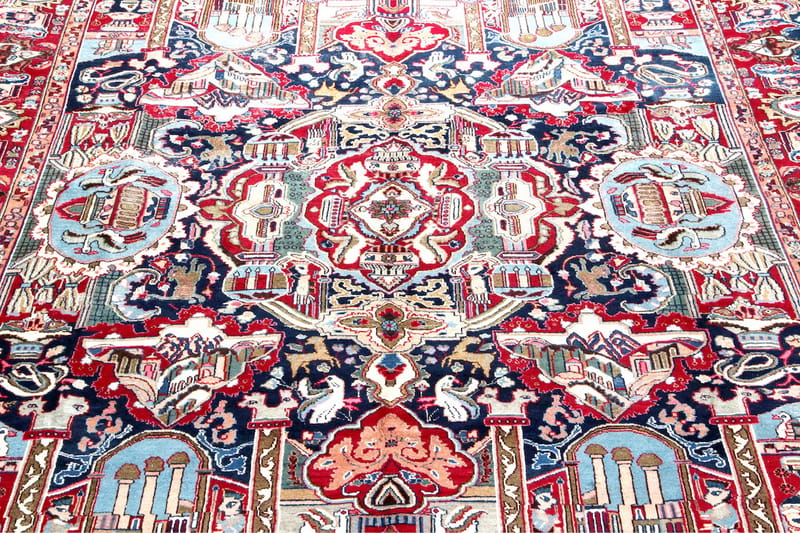 Handknuten Persisk Matta 129x311 cm - Mörkblå/Röd - Orientaliska mattor - Persisk matta
