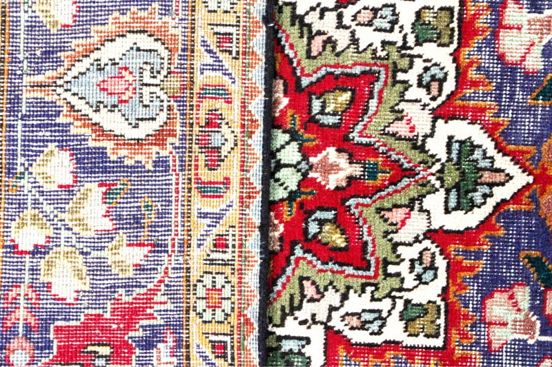 Handknuten Persisk Patchworkmatta 198x290 cm Kelim - Röd/Mörkblå - Orientaliska mattor - Persisk matta