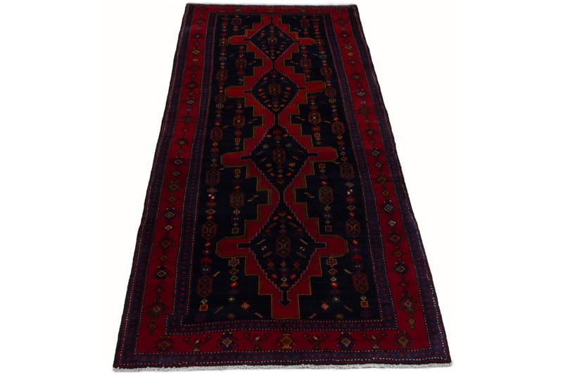 Handknuten Persisk Matta 140x346 cm - Mörkblå/Röd - Orientaliska mattor - Persisk matta
