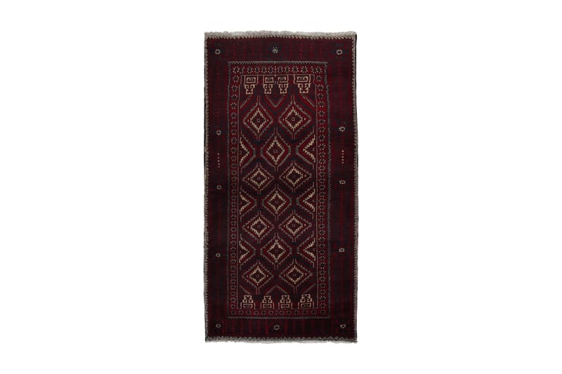 Handknuten Persisk Matta Våg 90x193 cm Kelim - Röd/Svart - Orientaliska mattor - Persisk matta