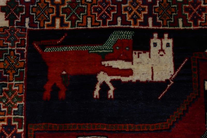 Handknuten Persisk Matta 127x188 cm - Röd/Beige - Orientaliska mattor - Persisk matta