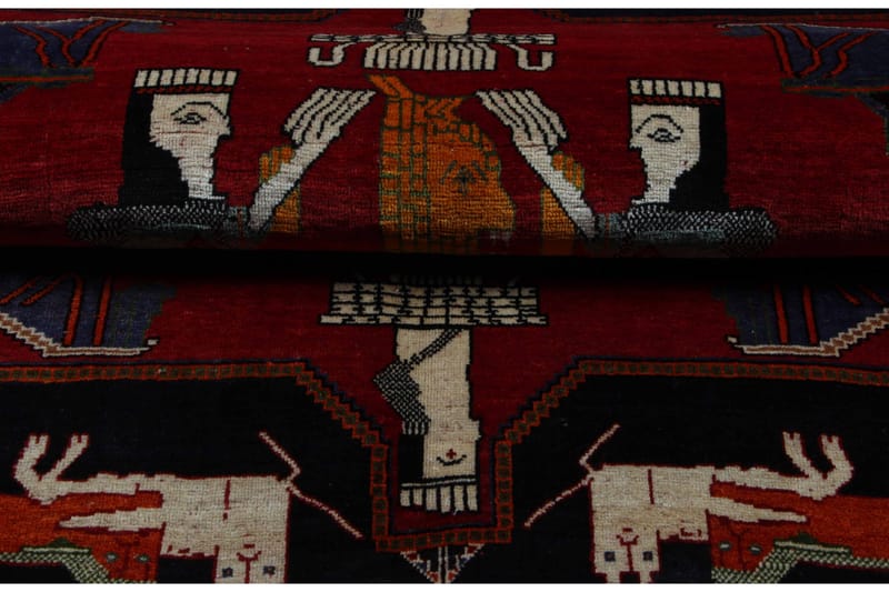 Handknuten Persisk Matta 127x188 cm - Röd/Beige - Orientaliska mattor - Persisk matta