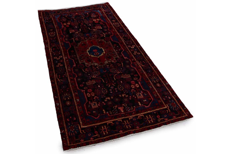 Handknuten Persisk Matta 154x315 cm - Röd/Mörkblå - Orientaliska mattor - Persisk matta
