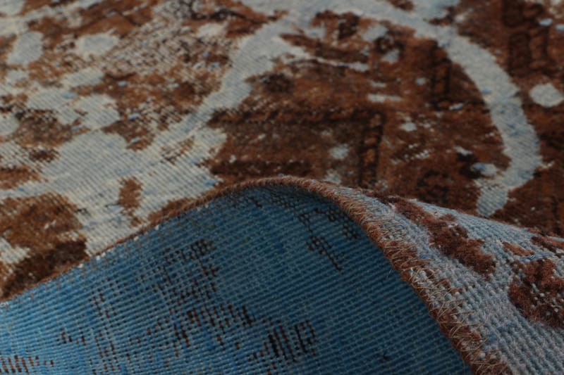Handknuten Persisk Matta 140x190 cm Vintage - Blå/Brun - Orientaliska mattor - Persisk matta
