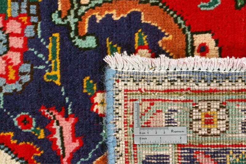 Handknuten Persisk Patinamatta 210x300 cm - Röd/Mörkblå - Orientaliska mattor - Persisk matta