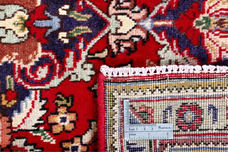 Handknuten Persisk Patinamatta 244x340 cm - Röd/Mörkblå - Orientaliska mattor - Persisk matta