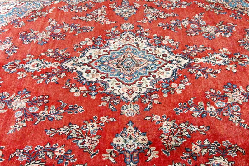 Handknuten Persisk Matta 277x358 cm - Röd/Beige - Orientaliska mattor - Persisk matta