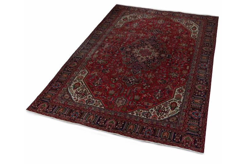 Handknuten Persisk Patchworkmatta 222x324 cm Kelim - Röd/Mörkblå - Orientaliska mattor - Persisk matta