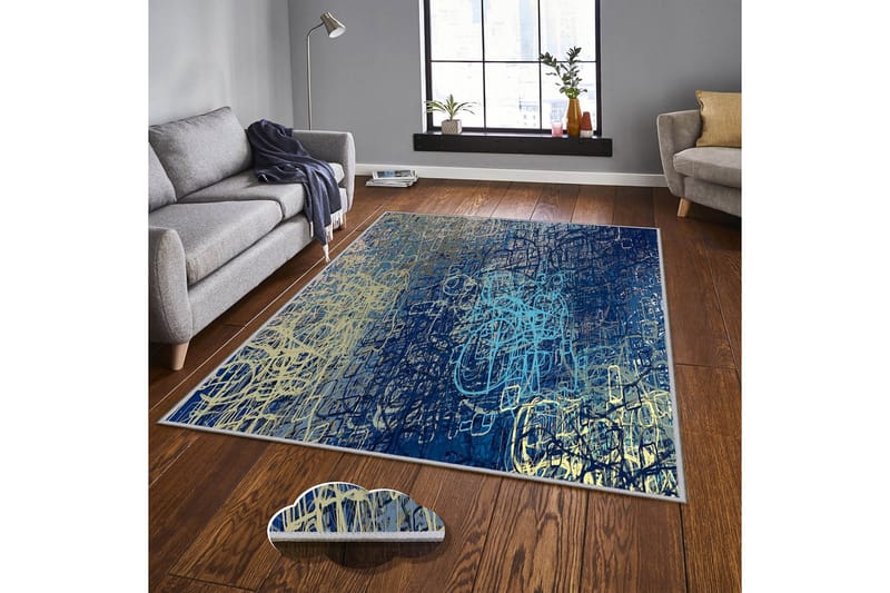 Homefesto Matta 100x150 cm - Multifärgad - Handvävda mattor - Gummerade mattor - Orientaliska mattor - Små mattor - Persisk matta - Stora mattor