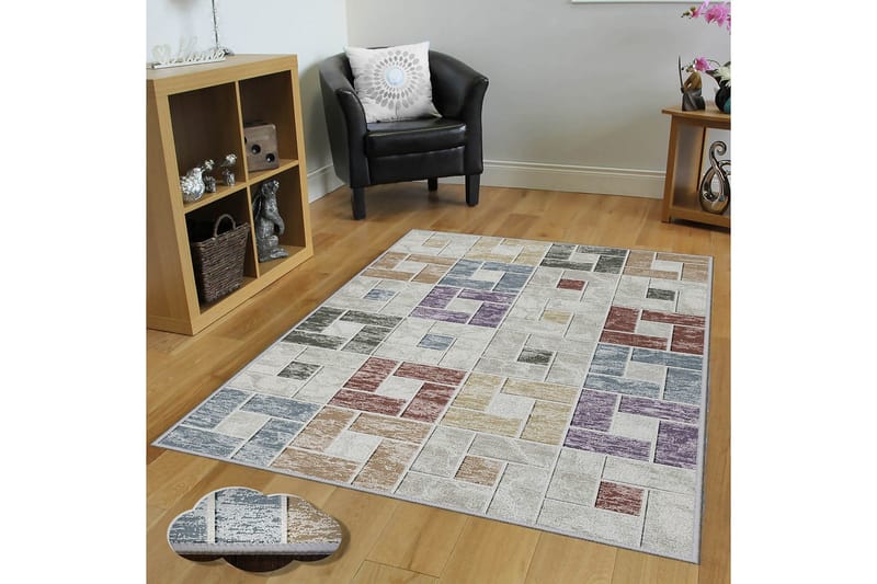 Homefesto Matta 100x150 cm, Multifärgad