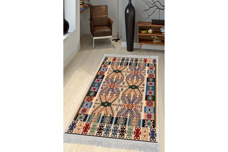 Homefesto Matta 100x200 cm - Multifärgad/Sammet - Orientaliska mattor - Persisk matta