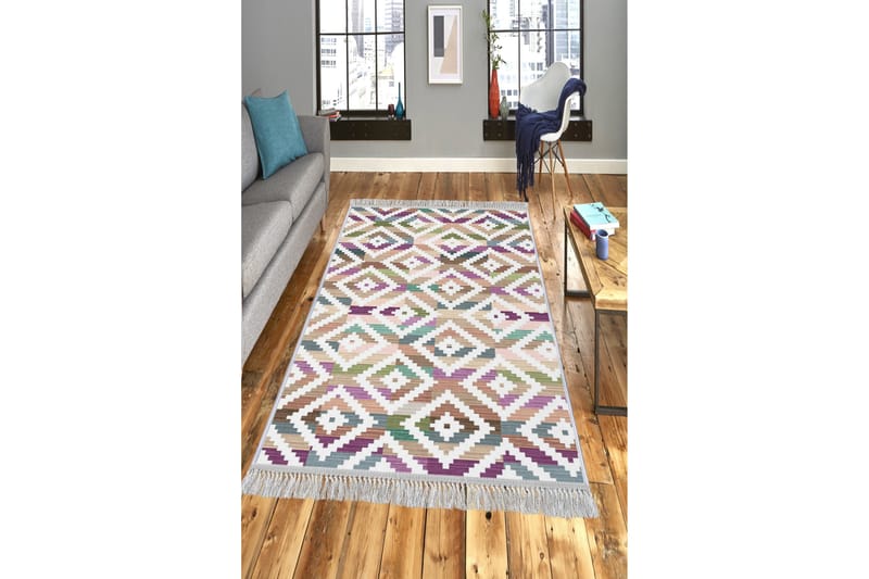 Homefesto Matta 100x300 cm - Multifärgad/Sammet - Textil & mattor - Mattor - Orientaliska mattor