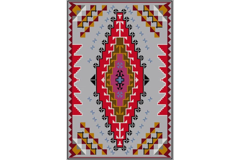 Homefesto Matta 100x300 cm - Multifärgad/Sammet - Textil & mattor - Mattor - Orientaliska mattor
