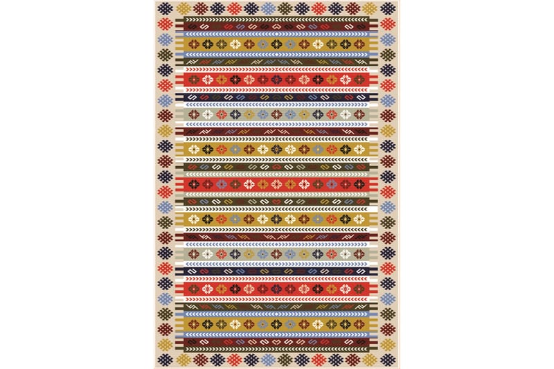 Homefesto Matta 100x300 cm - Multifärgad/Sammet - Textil & mattor - Mattor - Orientaliska mattor