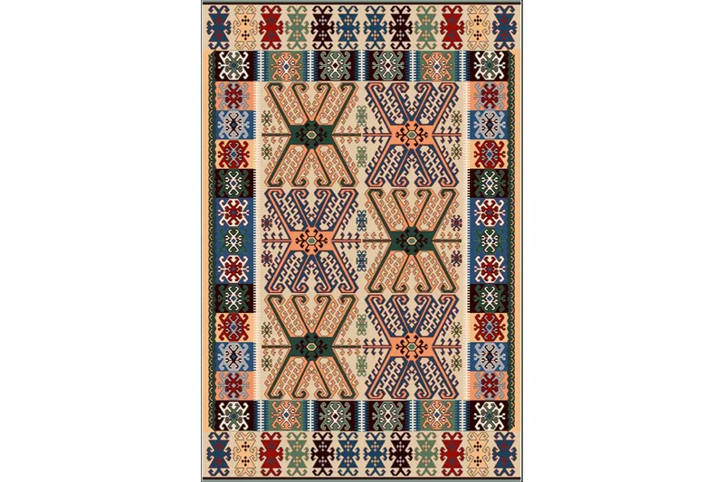 Homefesto Matta 100x300 cm - Multifärgad/Sammet - Textil & mattor - Mattor - Orientaliska mattor