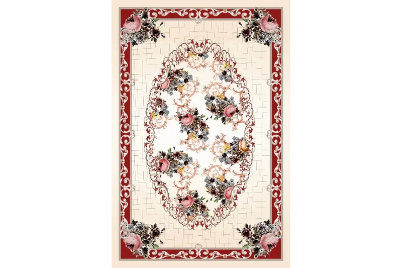 Homefesto Matta 100x300 cm - Multif ärgad/Sammet - Textil & mattor - Mattor - Orientaliska mattor