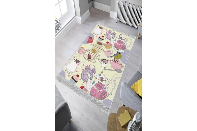 Homefesto Matta 120x180 cm - Multifärgad/Sammet - Textil & mattor - Mattor - Orientaliska mattor