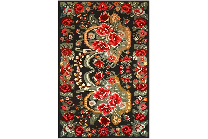 Homefesto Matta 140x220 cm - Multifärgad/Sammet - Textil & mattor - Mattor - Orientaliska mattor