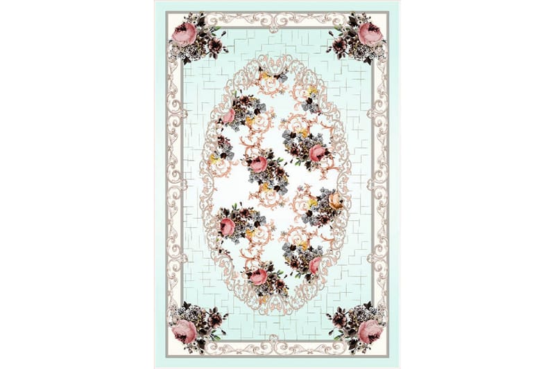 Homefesto Matta 140x220 cm - Multifärgad/Sammet - Textil & mattor - Mattor - Orientaliska mattor