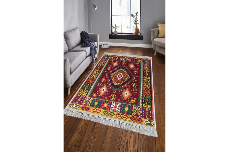 Homefesto Matta 140x220 cm - Multifärgad/Sammet - Textil & mattor - Mattor - Orientaliska mattor