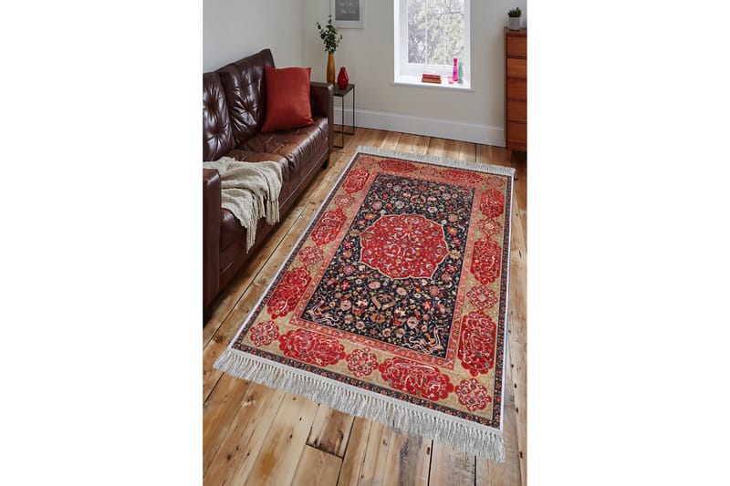 Homefesto Matta 80x120 cm - Multifärgad/Sammet - Handvävda mattor - Gummerade mattor - Orientaliska mattor - Små mattor - Persisk matta - Stora mattor