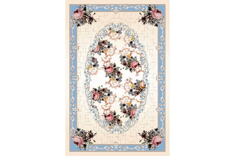 Homefesto Matta 80x120 cm - Multifärgad/Sammet - Textil & mattor - Mattor - Orientaliska mattor