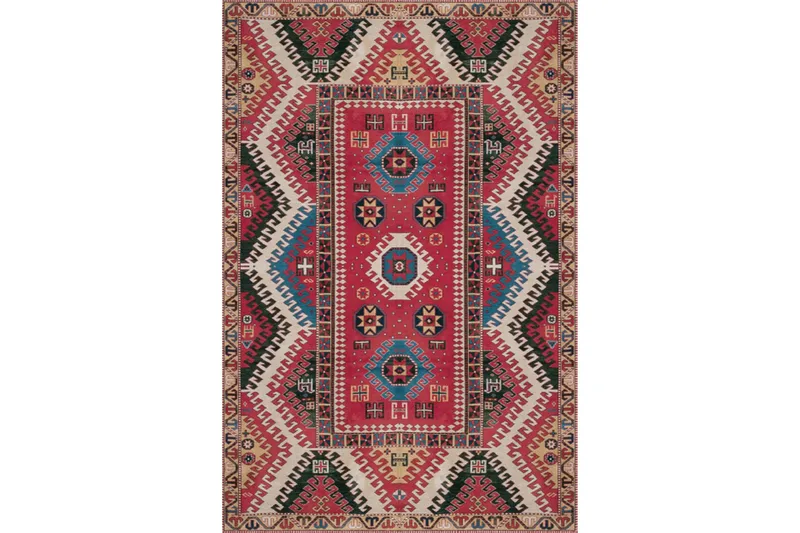 Homefesto Matta 80x120 cm - Multifärgad/Sammet - Textil & mattor - Mattor - Orientaliska mattor
