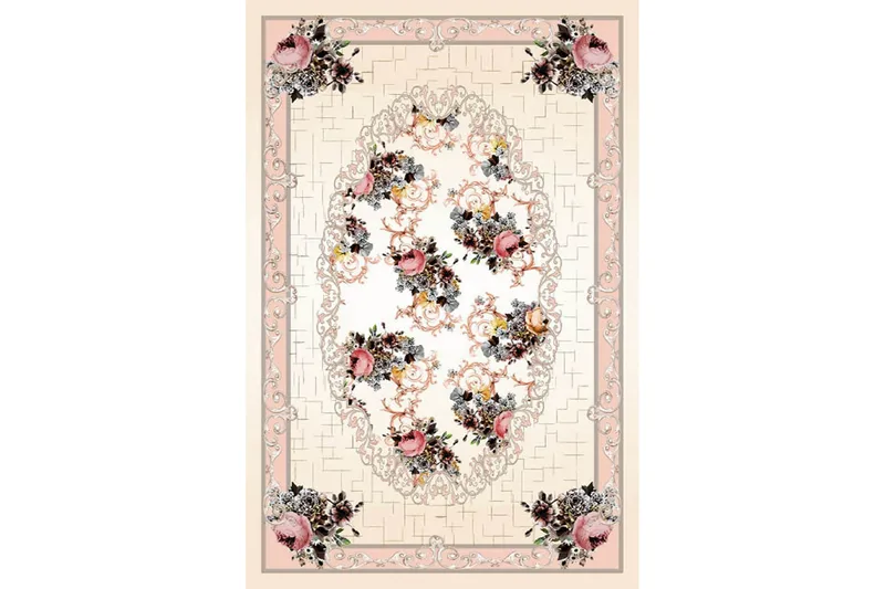 Homefesto Matta 80x120 cm - Multifärgad/Sammet - Textil & mattor - Mattor - Orientaliska mattor
