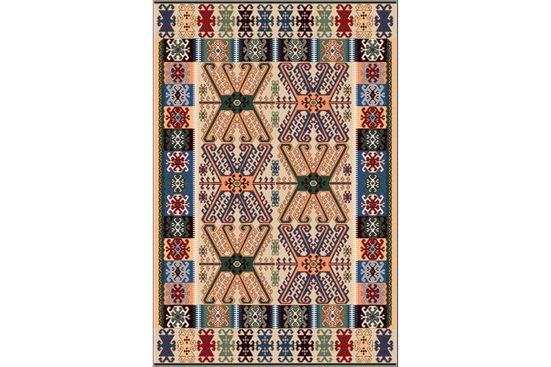 Homefesto Matta 80x150 cm - Multifärgad/Sammet - Textil & mattor - Mattor - Orientaliska mattor