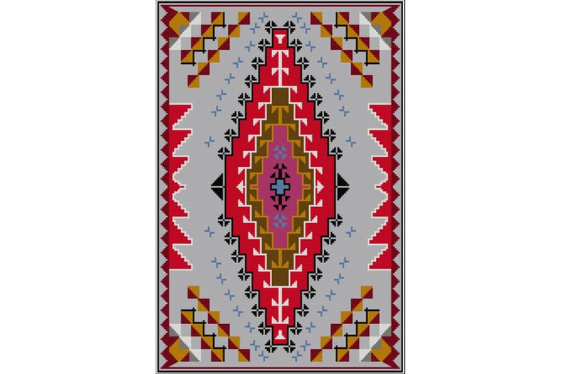 Homefesto Matta 80x200 cm - Multifärgad/Sammet - Textil & mattor - Mattor - Orientaliska mattor
