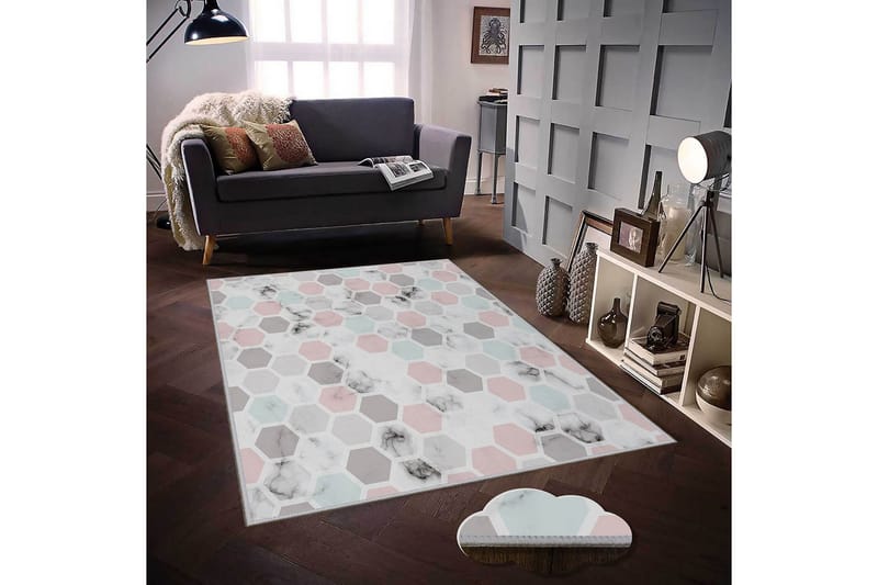 Homefesto Matta 80x300 cm - Multifärgad - Handvävda mattor - Gummerade mattor - Orientaliska mattor - Små mattor - Persisk matta - Stora mattor