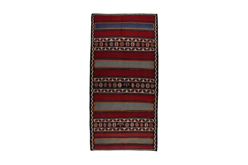 Handknuten Persisk Matta 146x305 cm Kelim - Röd/Svart - Kelimmattor