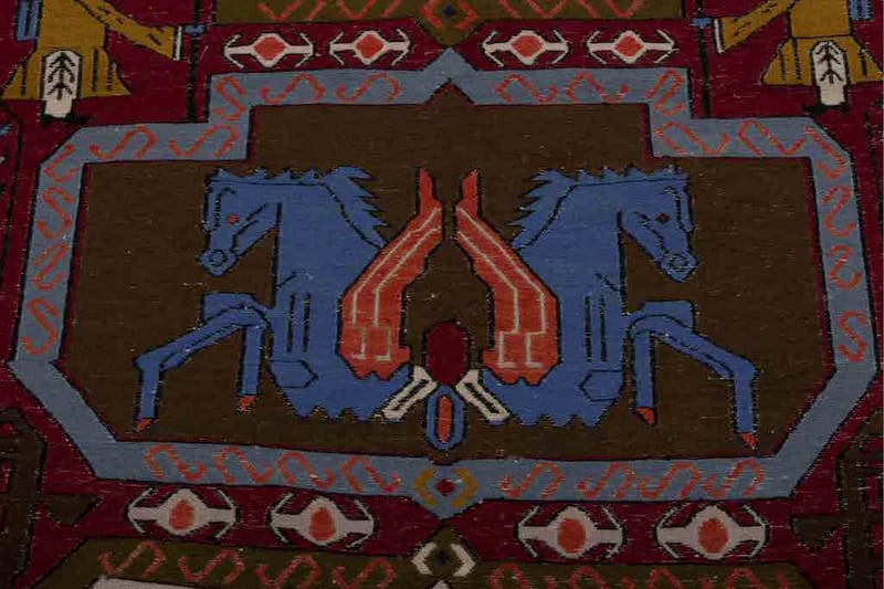 Handknuten Persisk Patchworkmatta 117x195 cm Kelim - Röd/Beige - Kelimmattor